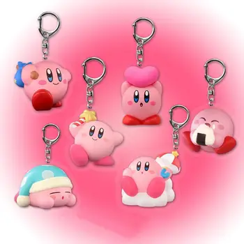 Kawaii Kirby anime sorozat Aranyos Kirby modell játék akril jelvény Kreatív medál kulcstartó kiegészítők Kulcstartó lányok ünnepi ajándék