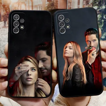 Lucifer TV sorozat poszter telefontok Samsung A24 A14 A50 A52 A51 A53 A33 A13 A22 A31 A54 A03S A32 A21 A34 A42 fekete borító