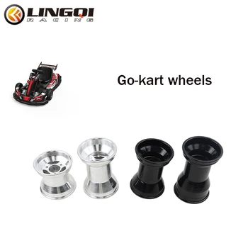 LINGQI RACING motorkerékpár 10 * 3.6-5 10 * 4.5-5 10 * 7.1-5 Kart alumínium első kerékagy gyűrűs felni Go Gokart Drift autós kiegészítők